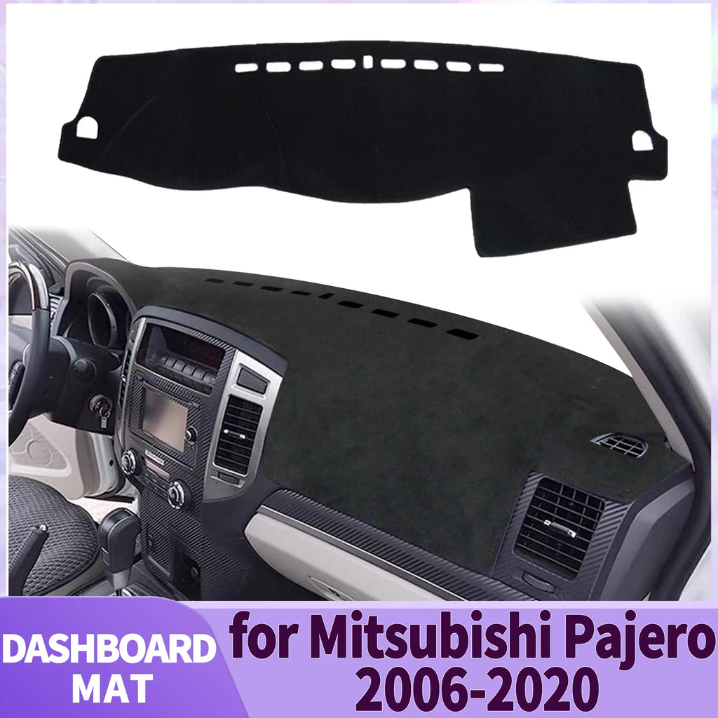 for Mitsubishi Pajero Shogun Montero 2006-2020 V80 V87 V93 V97 Dashmat Dashboard Cover Pad Protective Carpet DashMat Sunshade
