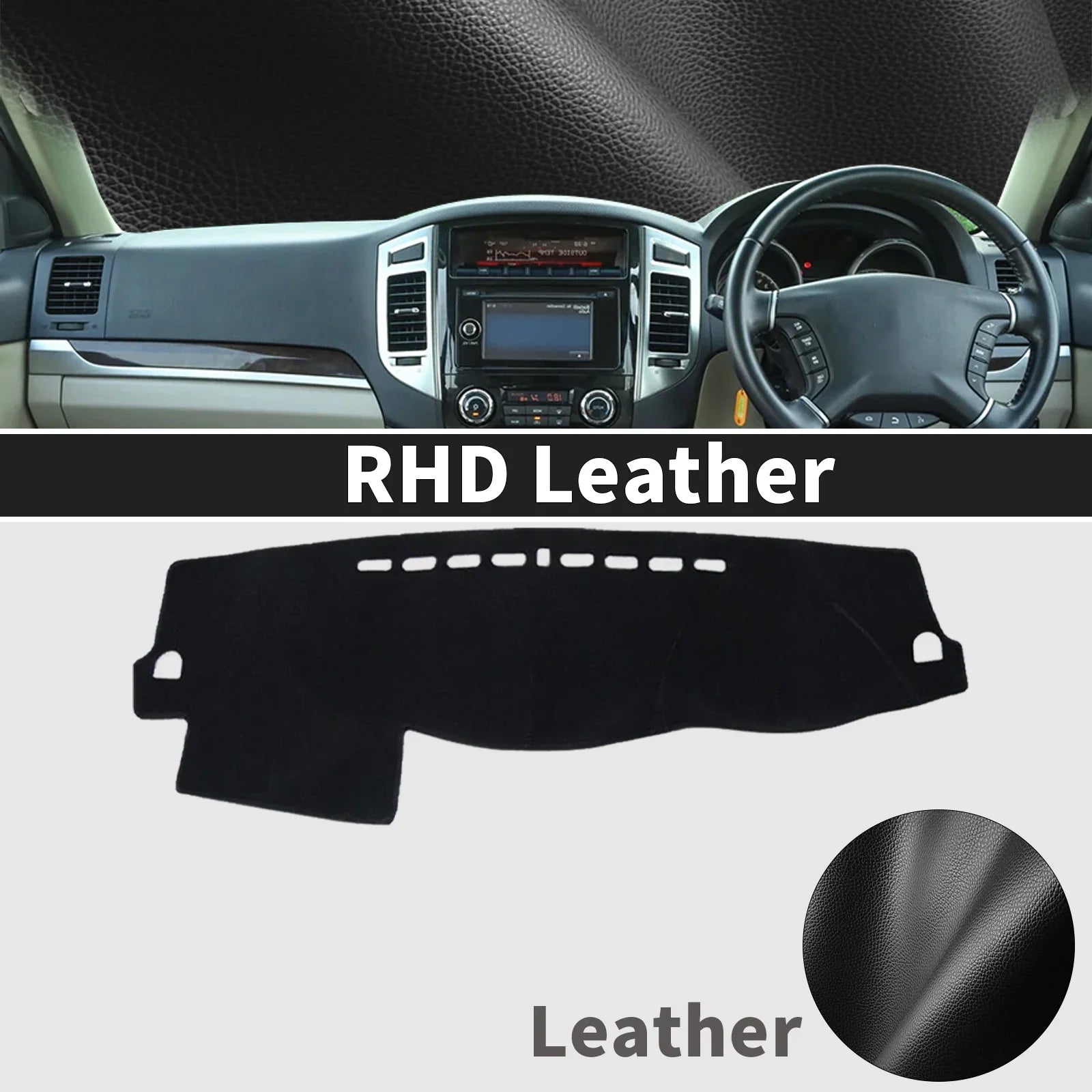 for Mitsubishi Pajero Shogun Montero 2006-2020 V80 V87 V93 V97 Dashmat Dashboard Cover Pad Protective Carpet DashMat Sunshade